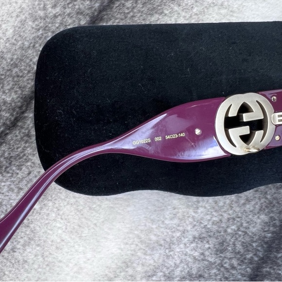 Gucci GG Logo Luxury Chocolate Brown Square Sunglasses GG1022S - Picture 3 of 11